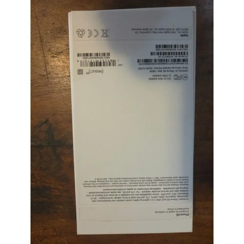 Apple iPhone SE (3rd Gen 2022) 128GB (PRODUCT)RED Unlocked CIB (Complete in Box)